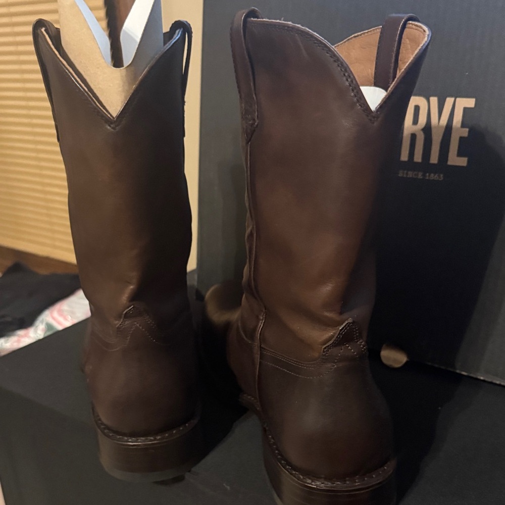 Frye Mens sz 11 Dark Brown Leather  ROPER Boots NWT - Picture 7 of 10